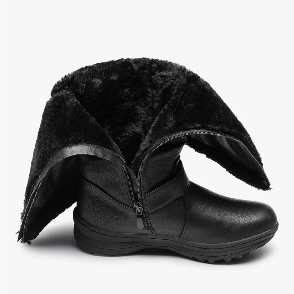 Dreampairs Women's Black Knee-High Boots size 8.5